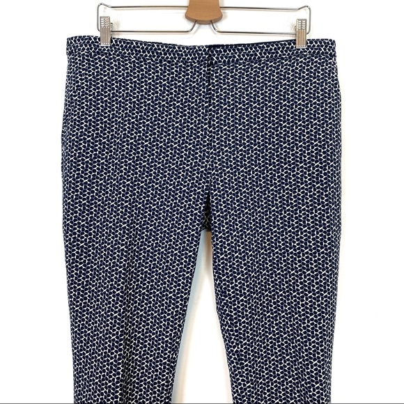 Tory Burch | Patterned Stretch Trouser Pants Size 12 - Picture 2 of 13